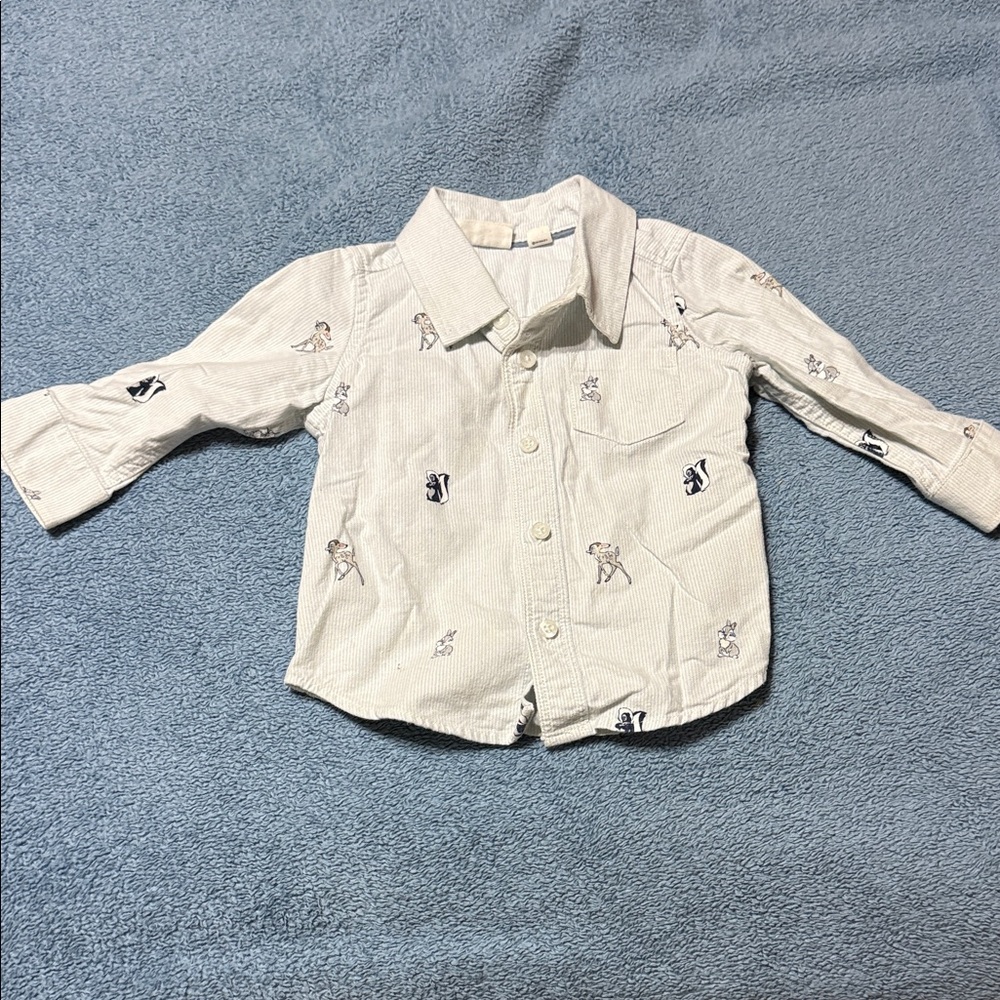 Kids Cream Button-Up Shirt